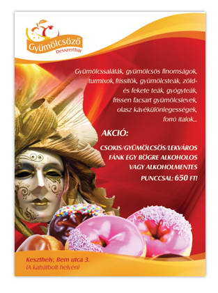 cukrászda szórólap