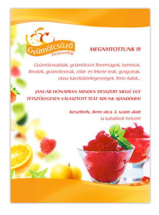 cukrászda szórólap