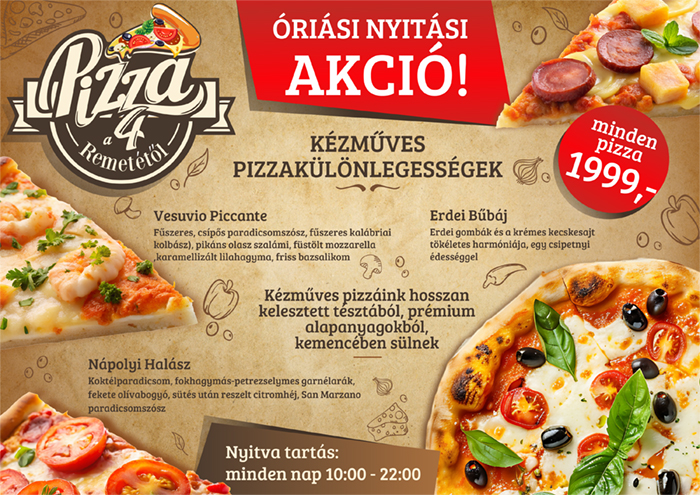 pizzéria szórólap