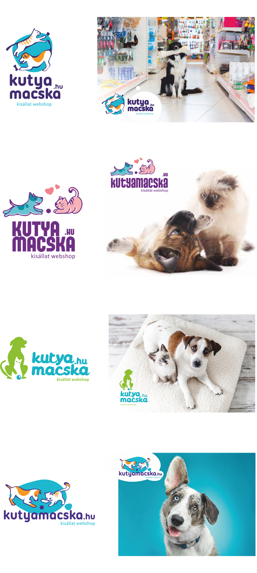 Állatfigurás logo variációk