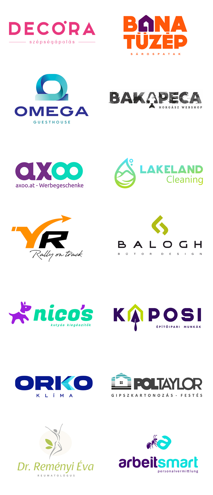 egyszerű logo variációk