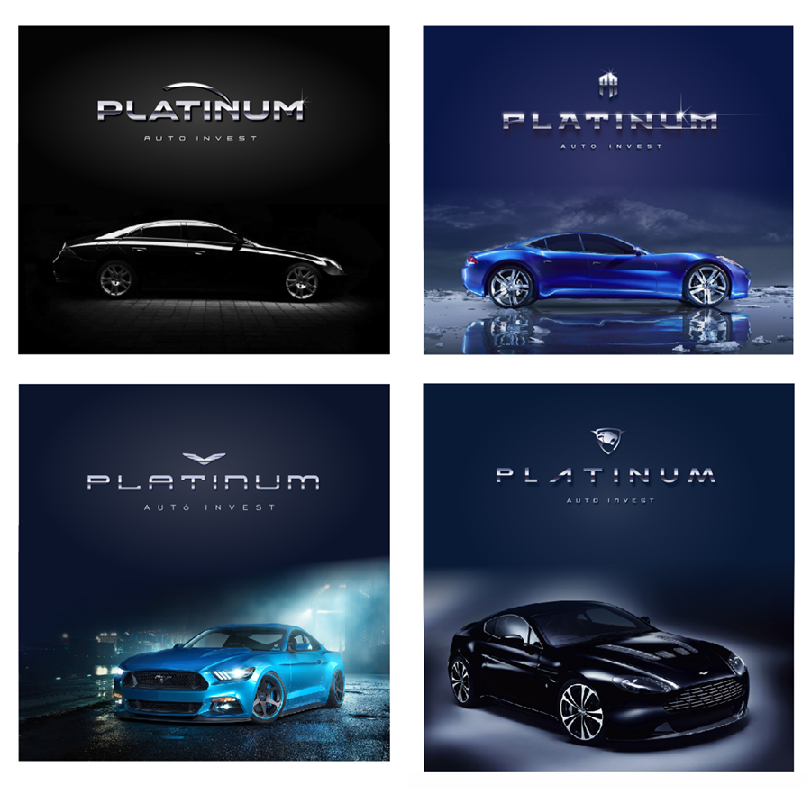 Fémeffektes logo variációk