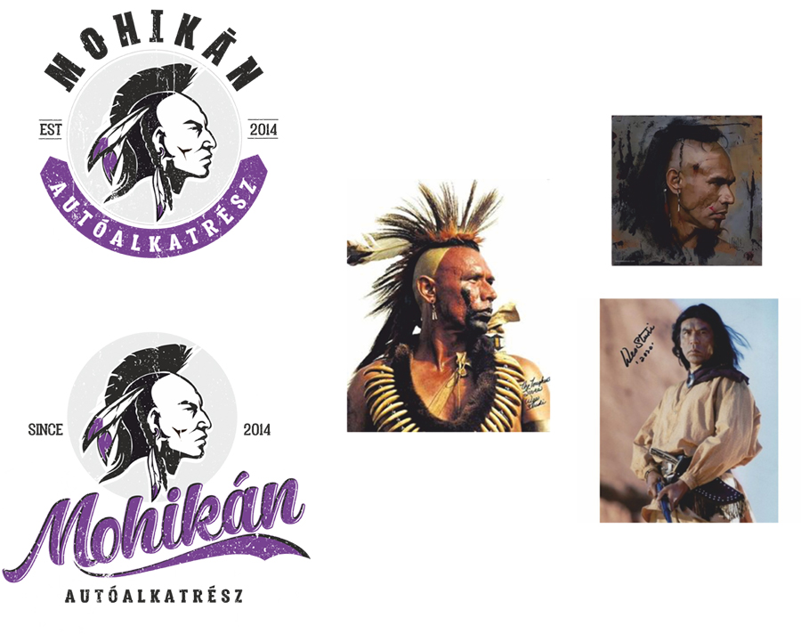 Portrés logo variációk