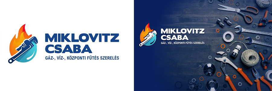 Víz-gáz-fűtés szerelő logotervezés