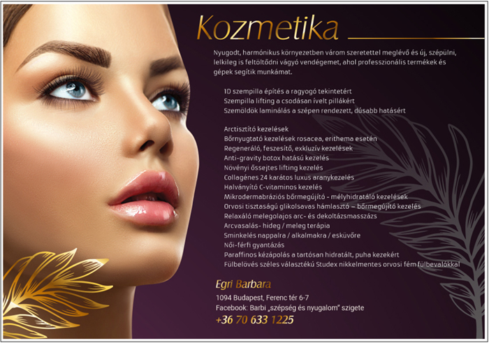 kozmetikus szórólap